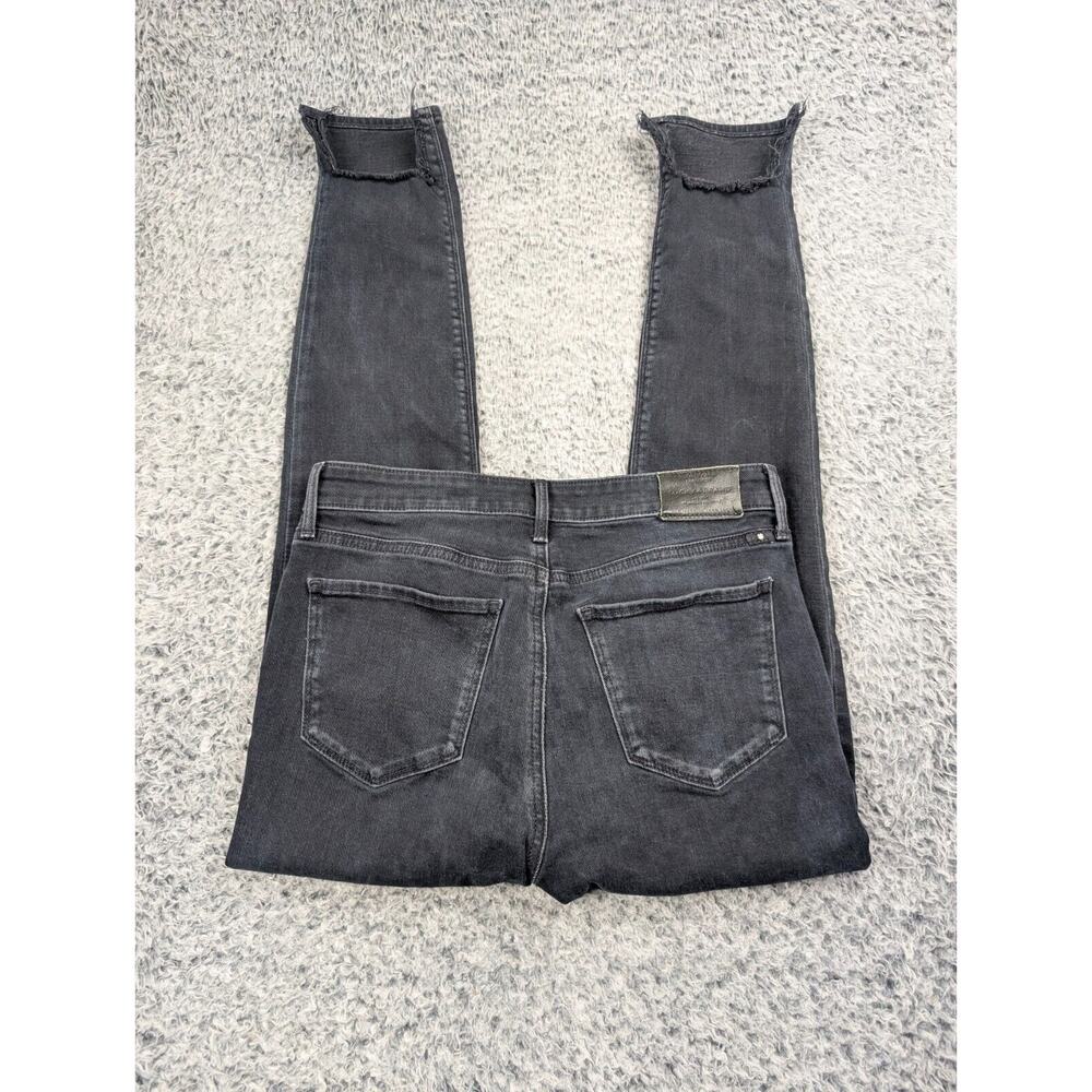Lucky Brand Jeans Women 8 Black Bridgette Skinny Normcore Stretch Distressed
